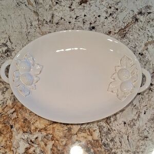 Pottery Barn Elegant Cream Oval Serving Platter